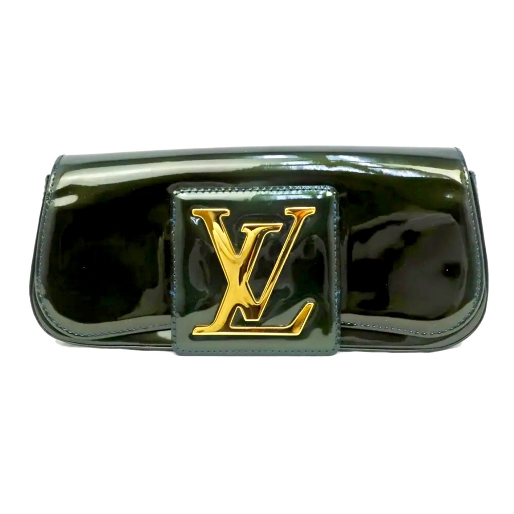 Original LOUIS VUITON nuit (dark) green Pochette Sobie Clutch Bag. (Original)